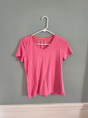 Classic V-Neck Women's Top in Pink